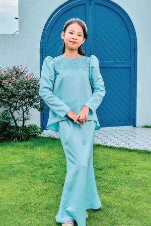 Lily Dolly  Kurung  l Light Blue